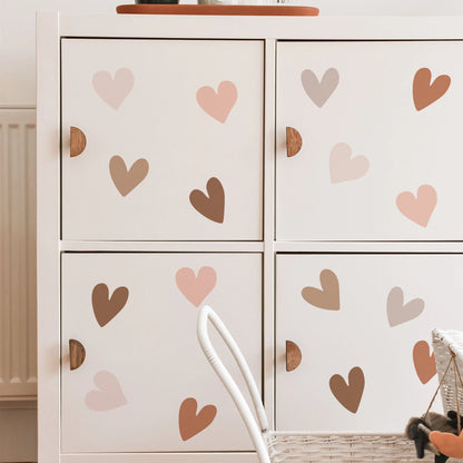 Cartoon Love Heart Creative Wall Stickers (72 pieces)